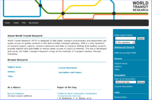 World Transit Research - Institute of Transport Studies, Monash University Research