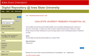 Iowa State University Research Foundation, Inc. - Iowa State University Research - Digital Repository @ Iowa State University