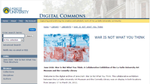 War Is Not What You Think - La Salle University Research - La Salle University Digital Commons