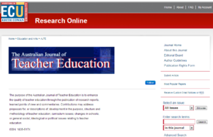 Australian Journal of Teacher Education - Faculty of Education and Arts - Edith Cowan University