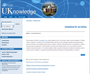 Graduate School - University of Kentucky Research - UKnowledge