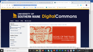 Banner image from University of Southern Maine's Sign of the Times collection